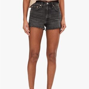 Levi’s High Rise Denim Shorts - Black